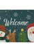 Feblilac Cute Christmas Door Mat Front Door Entrance Rug