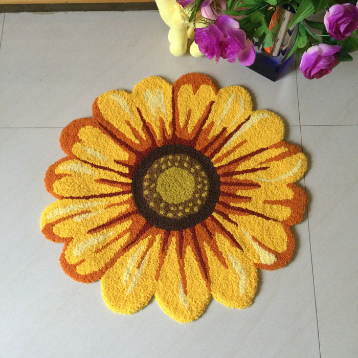 Feblilac Chrysanthemum Tufted Bath Mat