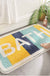 Feblilac Blue and Yellow Stripe Bath Mat