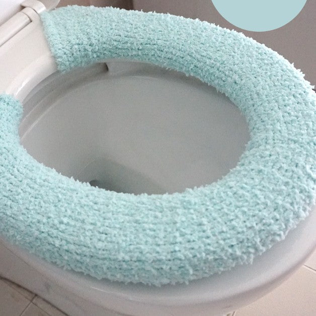 Feblilac Cute Heart/Solid/Stripe Toilet Seat Cover