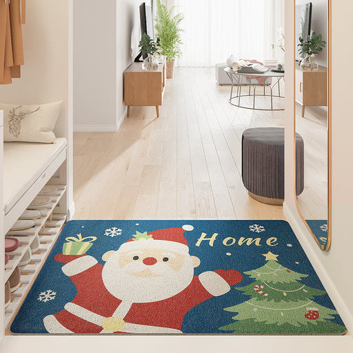 Feblilac Christmas Theme PVC Coil Door Mat