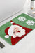 Bathroom Christmas Santa Claus and Snowflakes Tufted Bath Mat