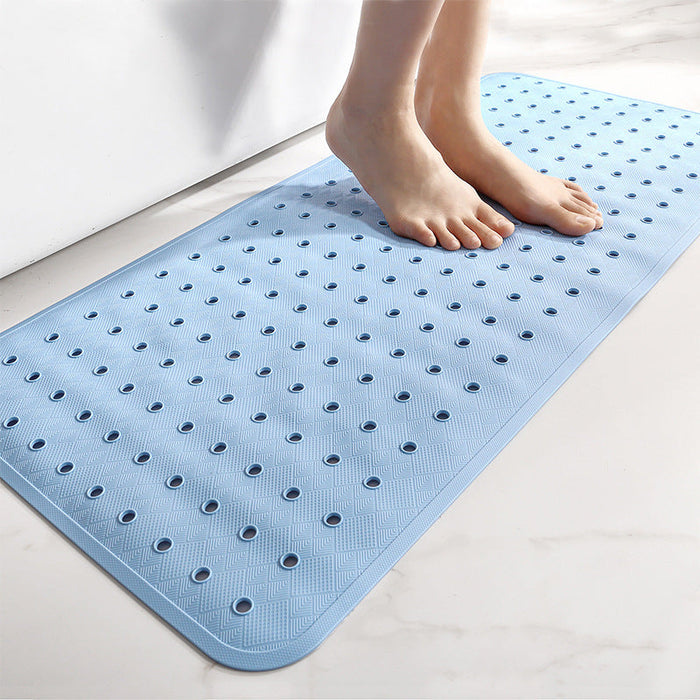 Feblilac TPE Black/Blue/Grey/White Checkboard Stereoscopic Vision Suction Cups Tub Rug, Anti Slip Bathtub Mats