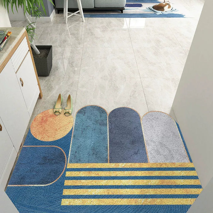 Feblilac Irregular Rising Sun PVC Coil Door Mat