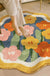 Feblilac Red Yellow Pink Flower Garden Area Mat