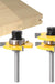 3Pcs 6mm 1/4 Shank Tongue & Grooving Joint Router Bit 45 Degree Lock Miter Router Set Stock Wood Cutting