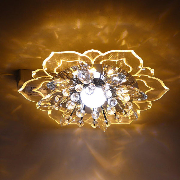 9W Modern Crystal LED Ceiling Light Fixture Pendant Lamp Lighting Chandelier