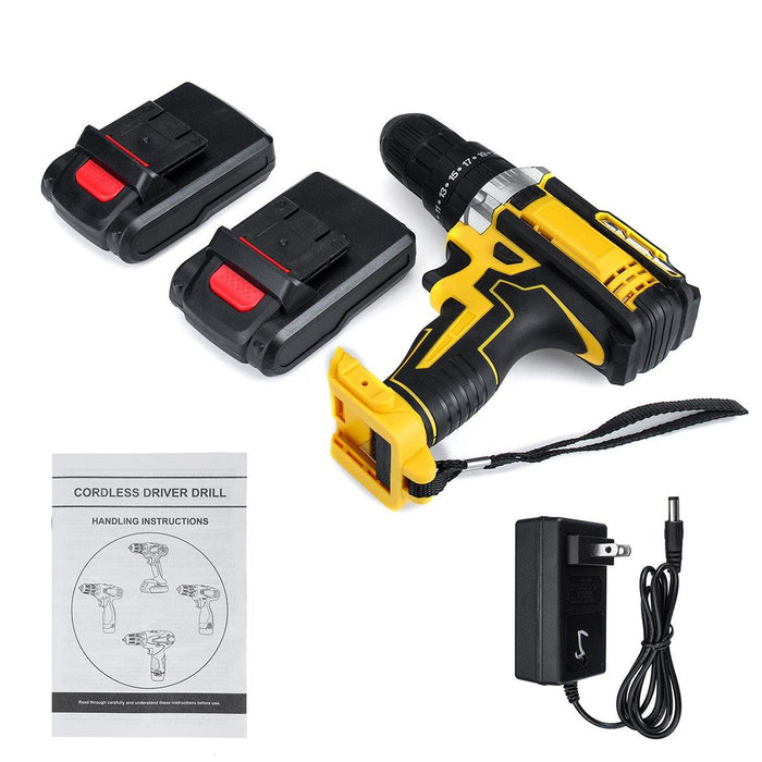 48VF 2Speed Cordless Electric Drill Impact Drill Powerful Driver Drill With 1 Or 2 Li-ion Battery