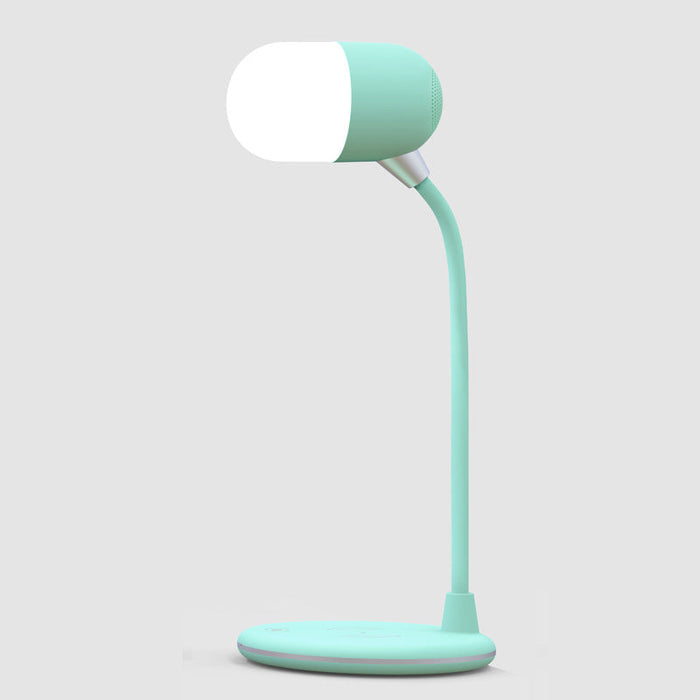 3 IN 1 Desk Lamp With Qi Wireless Charger 5W Bluetooth Speaker USB Dimmable For Bedroom