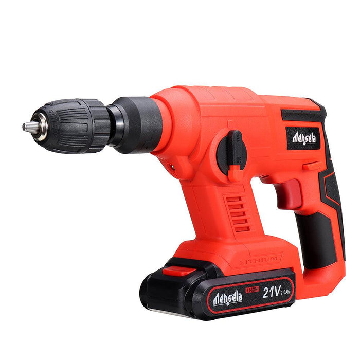 Mensela EH-LM1 100-240V 21V 2.0Ah Electric Impact Drill Hammer Electric Cordless Drill Powerful Speed Concrete Breaker W/ One Battery