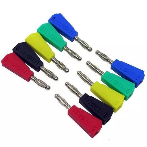 P3002 5Pcs Red/Black 4mm Stackable Nickel Plated Speaker Multimeter Banana Plug Connector Test Probe Binding