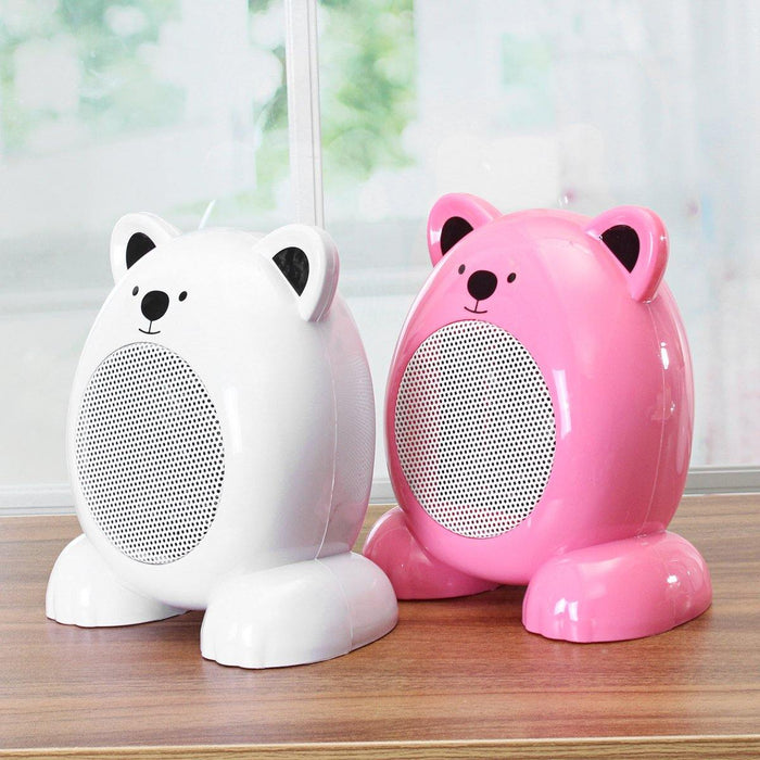 350W Mini Electric Heater Fan Heater Cartoon Bear Shape Handheld Heater Office Home Warmer Fan