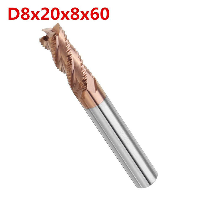 Drillpro 4/6/8/10mm Rough End Mill Cutter 4 Flutes HRC55 AlTiN Coating Milling Cutter