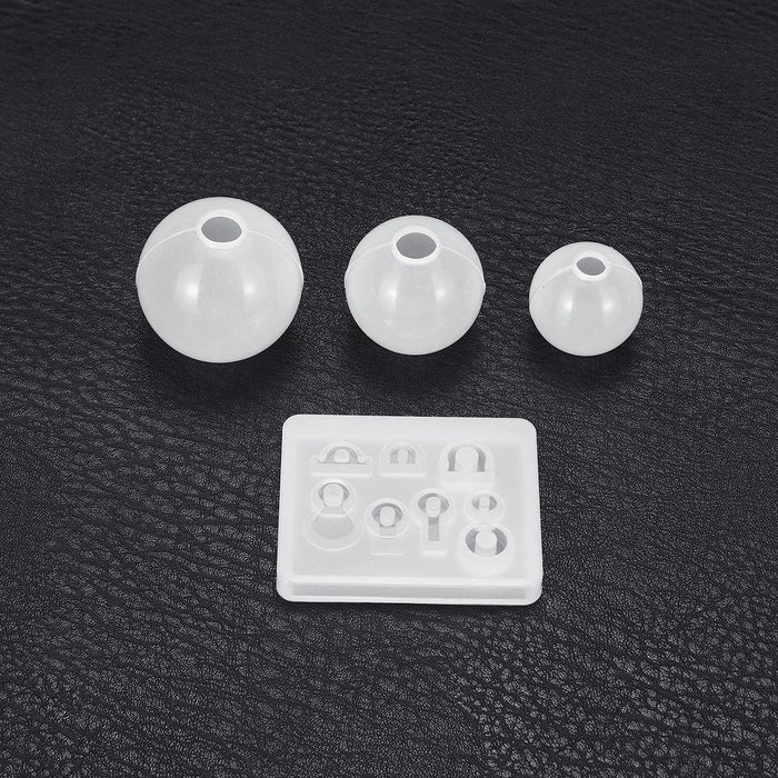 4Pcs Resin Casting Molds Kits Silicone Mold Making Jewelry Pendant Mould Craft