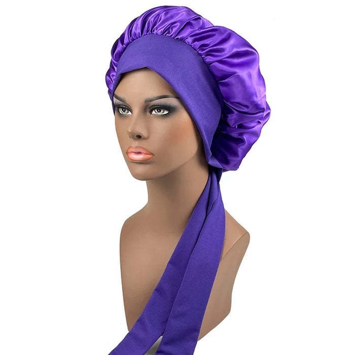 Extra Large Satin Bonnet Women Big Size Silk Bonnet Sleep Night Cap Bonnet Hat Bonnet Satin Cheveux Nuit Bonnets for Women