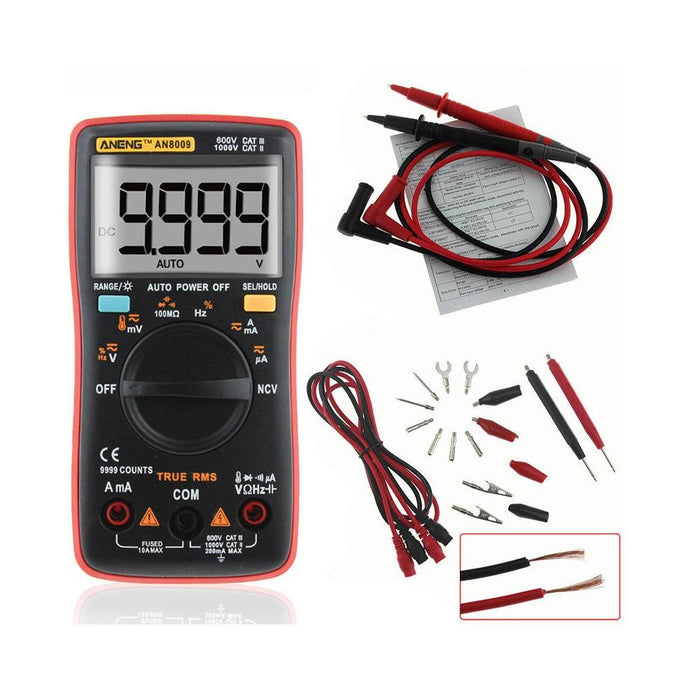 ANENG AN8009 True RMS NCV Digital Multimeter 9999 Counts Backlight AC DC Current Voltage Tester