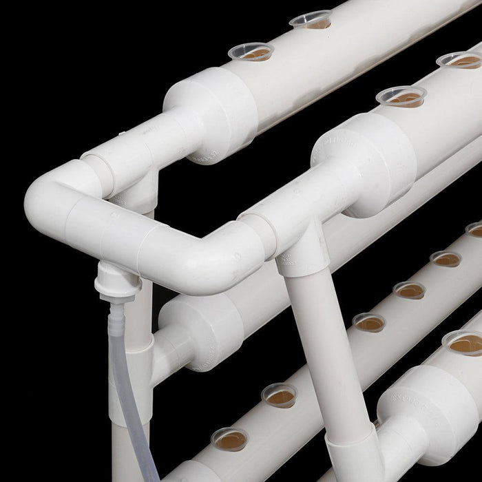 4 Layer 72 Holes Vertical Hydroponic Piping Site Grow Kit DWC Deep Water Culture Vegetable Planting System