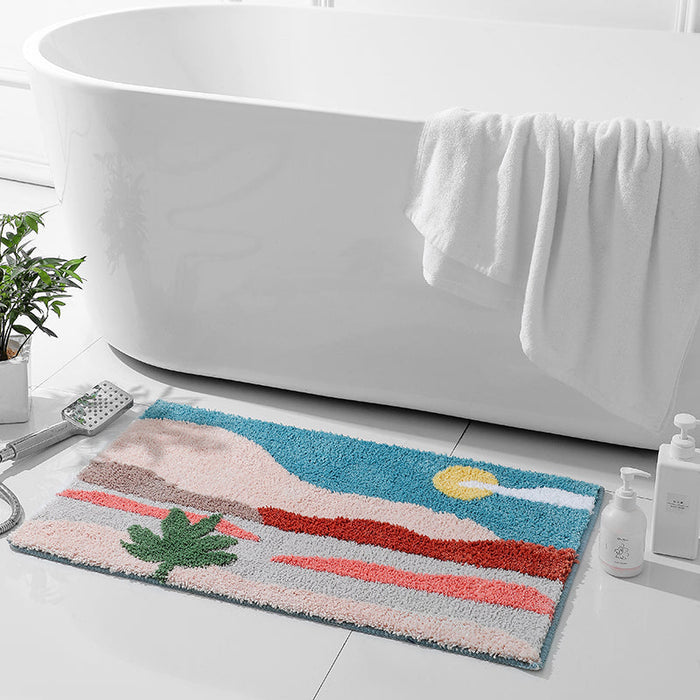 Pink Mountains Bath Mat