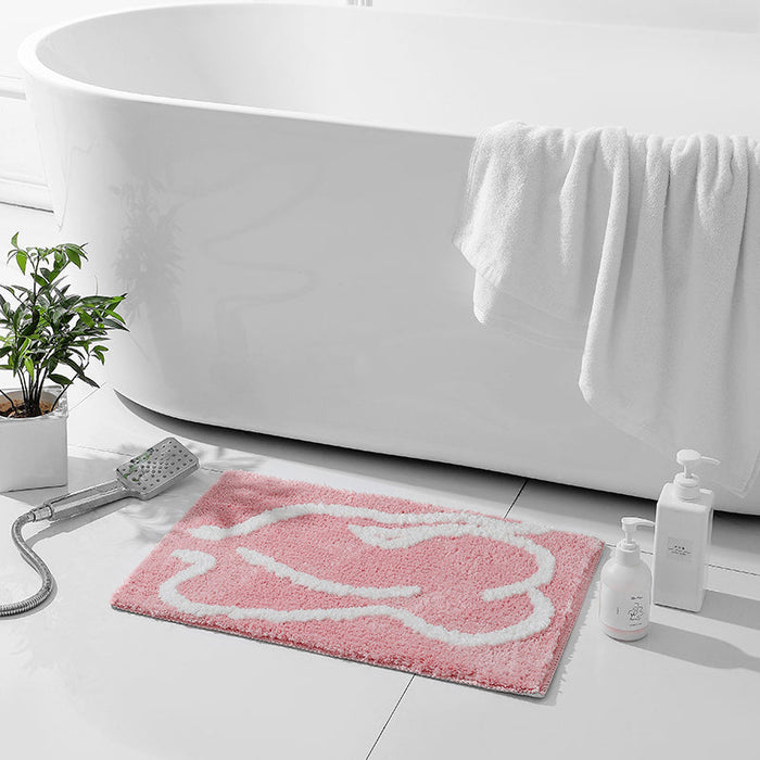 Feblilac Pink Naked Back Bath Mat