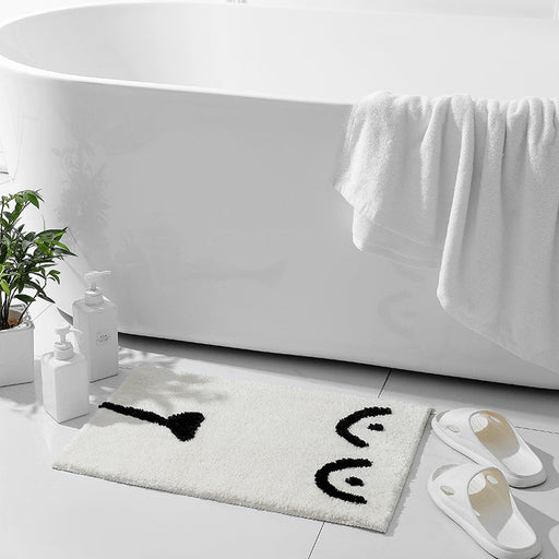 Black and White Get Naked Bath Mat 15″x23″, 40x60cm Clearance Sale