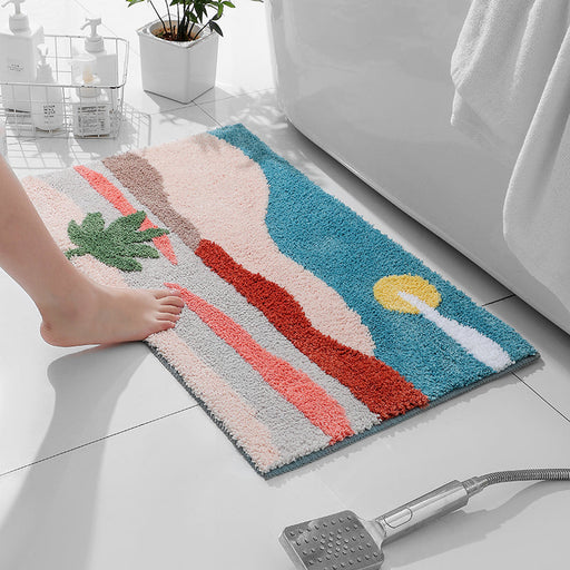 Pink Mountains Bath Mat