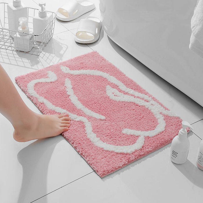 Feblilac Pink Naked Back Bath Mat