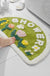 Lovely Country Style Flowers Semicircle Bath Mat 50x80cm, 19.7"x31.5" Clearance Sale