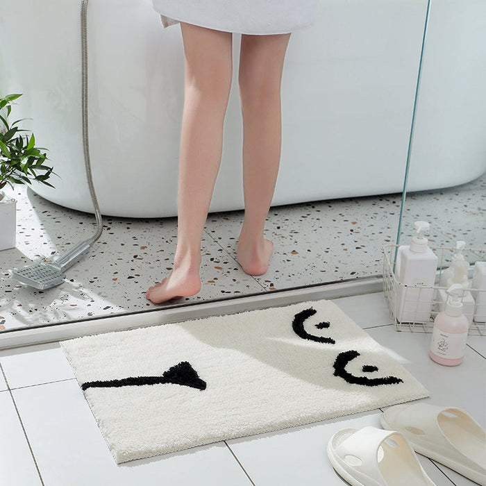 Black and White Get Naked Bath Mat 15″x23″, 40x60cm Clearance Sale