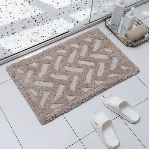 Beige Color Bathroom Mat 20"x31", 50x80 cm