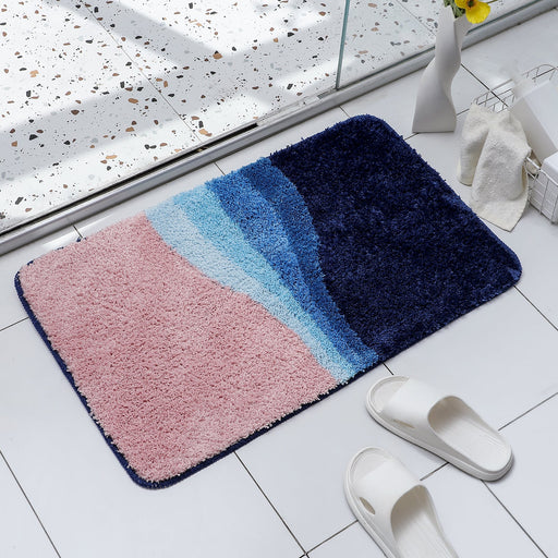 Blue River Bathroom Mat, Abstract Bath Mat, 50x80cm or 19x31 inches