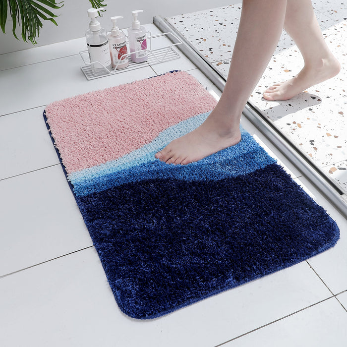 Blue River Bathroom Mat, Abstract Bath Mat, 50x80cm or 19x31 inches