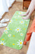 Green White Daisy Runner Mat for Bedroom 50x120cm or 19x47 inches Mom‘s Day Gift