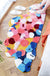 Pink Blue Moss Leaves Runner for Bedroom 25"x63", 65x160cm