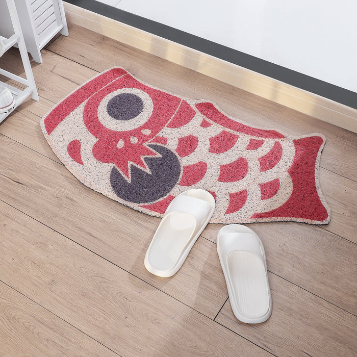 Red and Yellow Koi Fish PVC Entrance Door Mat