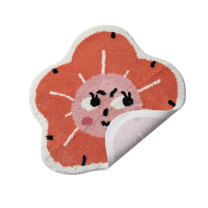 Smile Flower Bathroom Mat 23"x23", 60x60cm