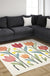 Feblilac Tulips Off-white Background Handmade Tufted Acrylic Livingroom Carpet Area Rug