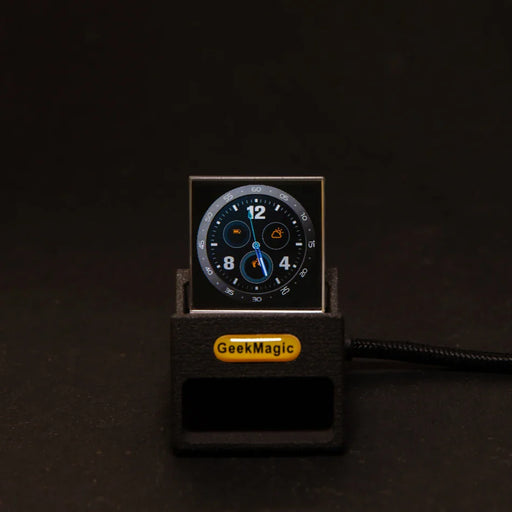 GeekMagic HelloCubic Crystal Weather Bitcoin Stock Price Ticker Tracker Clock Mini display For Desktop Game Decoration