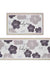 Black Grey and White Flower Kitchen Mat