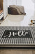 Black and White Hello Entrance Door Mat