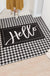 Black and White Hello Entrance Door Mat