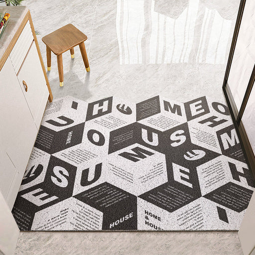 Black and White Home Entrance Door Mat