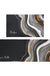 Feblilac Black Grey and Golden Wave Flow Line Pattern PVC Leather Kitchen Mat