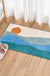 Blue Ocean Wave Bath Mat