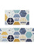 Feblilac Blue Sea and Fishes Easy Life PVC Leather Kitchen Mat