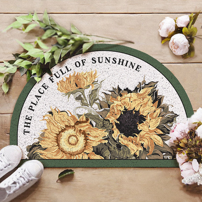 Brown Sunflower Entrance Door Mat Mom‘s Day Gift