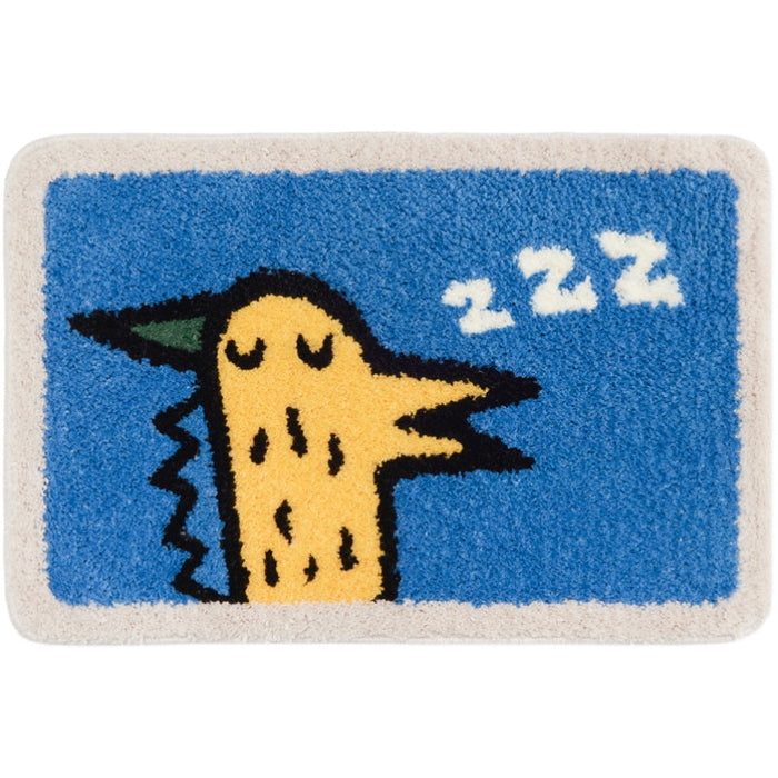 Cartoon Little Dinosaur Sleeps Bath Mat