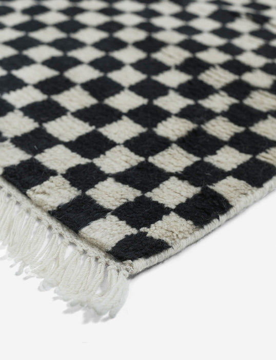 Checkerboard Hand-Knotted Wool Rug by Sarah Sherman Samuel