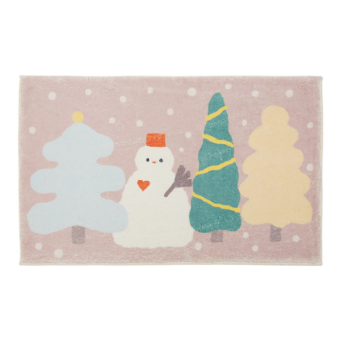 Christmas Snow Man Bath Mat