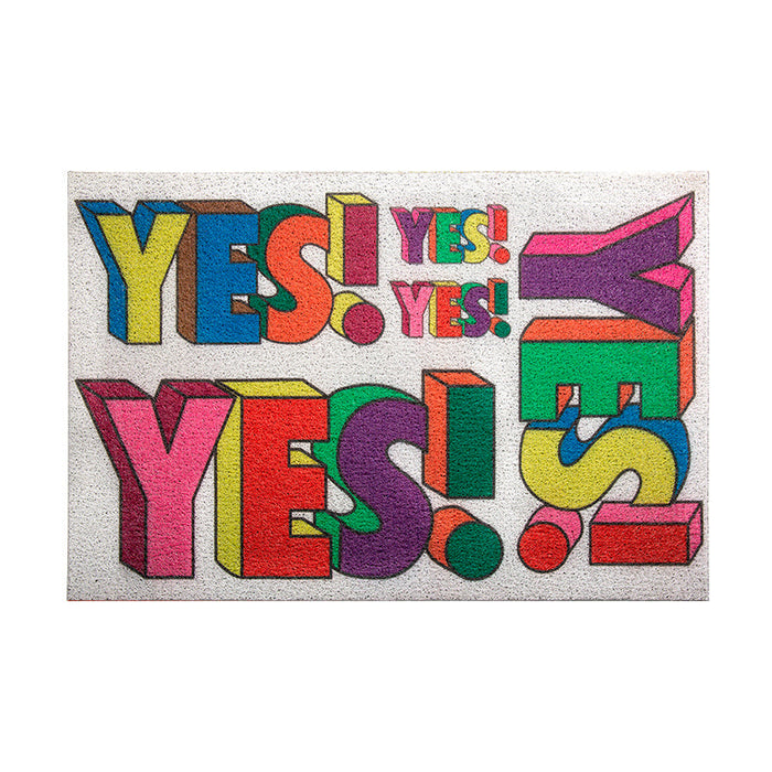 Colorful Yes Door Mat