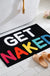 Feblilac Colorful Get Naked Black Ground Bathroom Mat 50x80cm